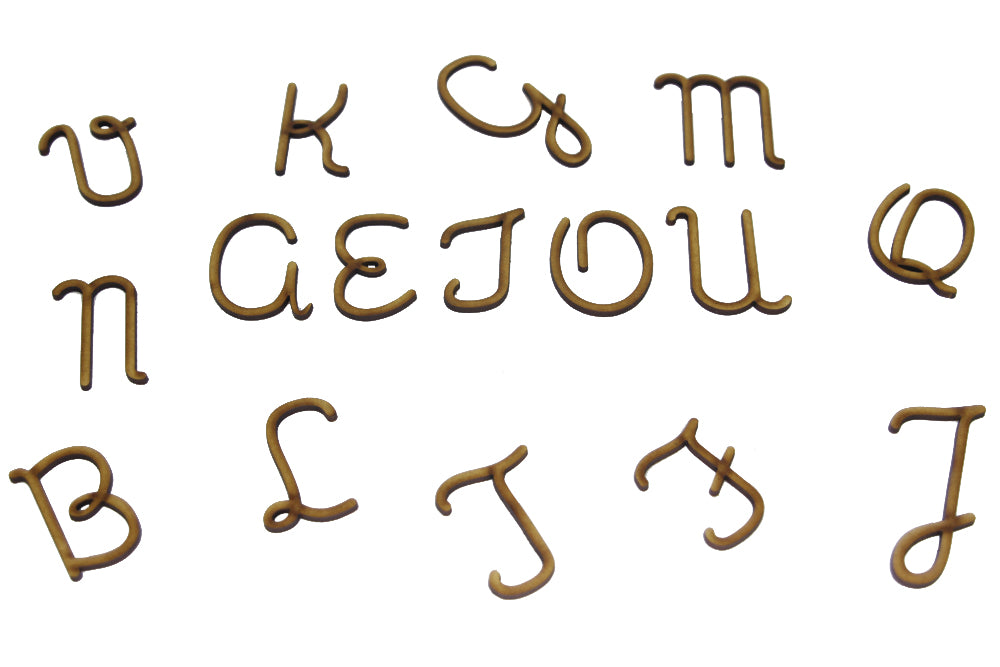 Kit Alfabeto Móvel Letra Cursiva - Maiúscula e Minúscula